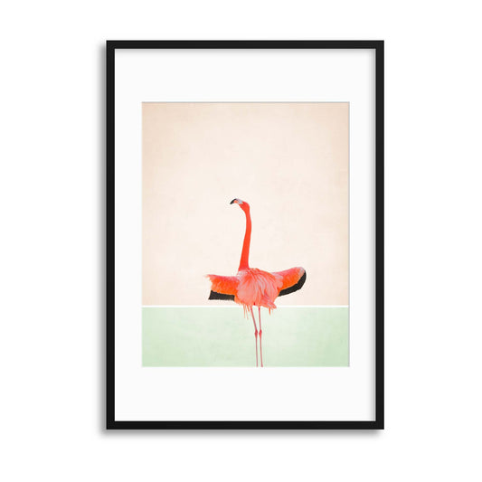 Flamingo Modern I Framed Print - USTAD HOME