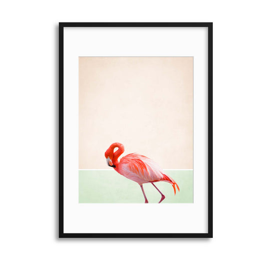 Flamingo Modern III Framed Print - USTAD HOME