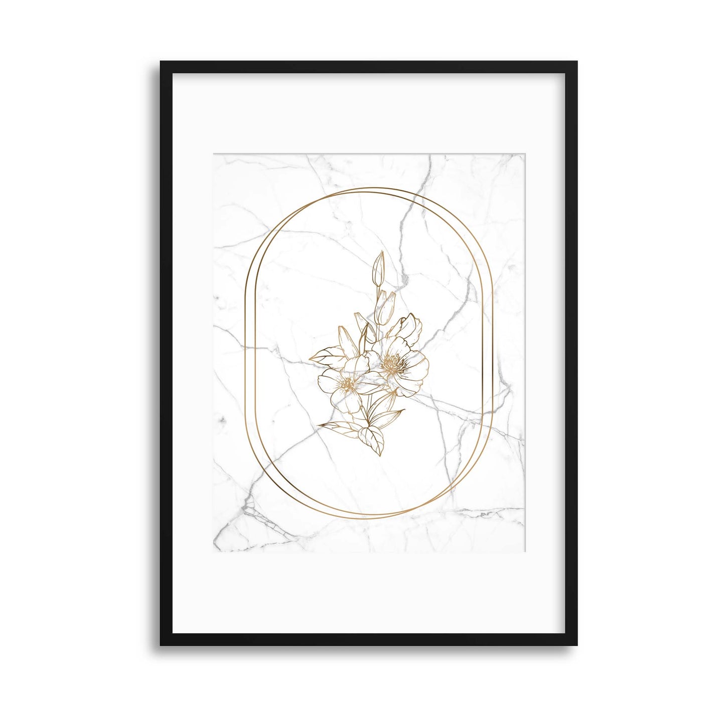 Marble Floral Chic 3 Framed Print - USTAD HOME