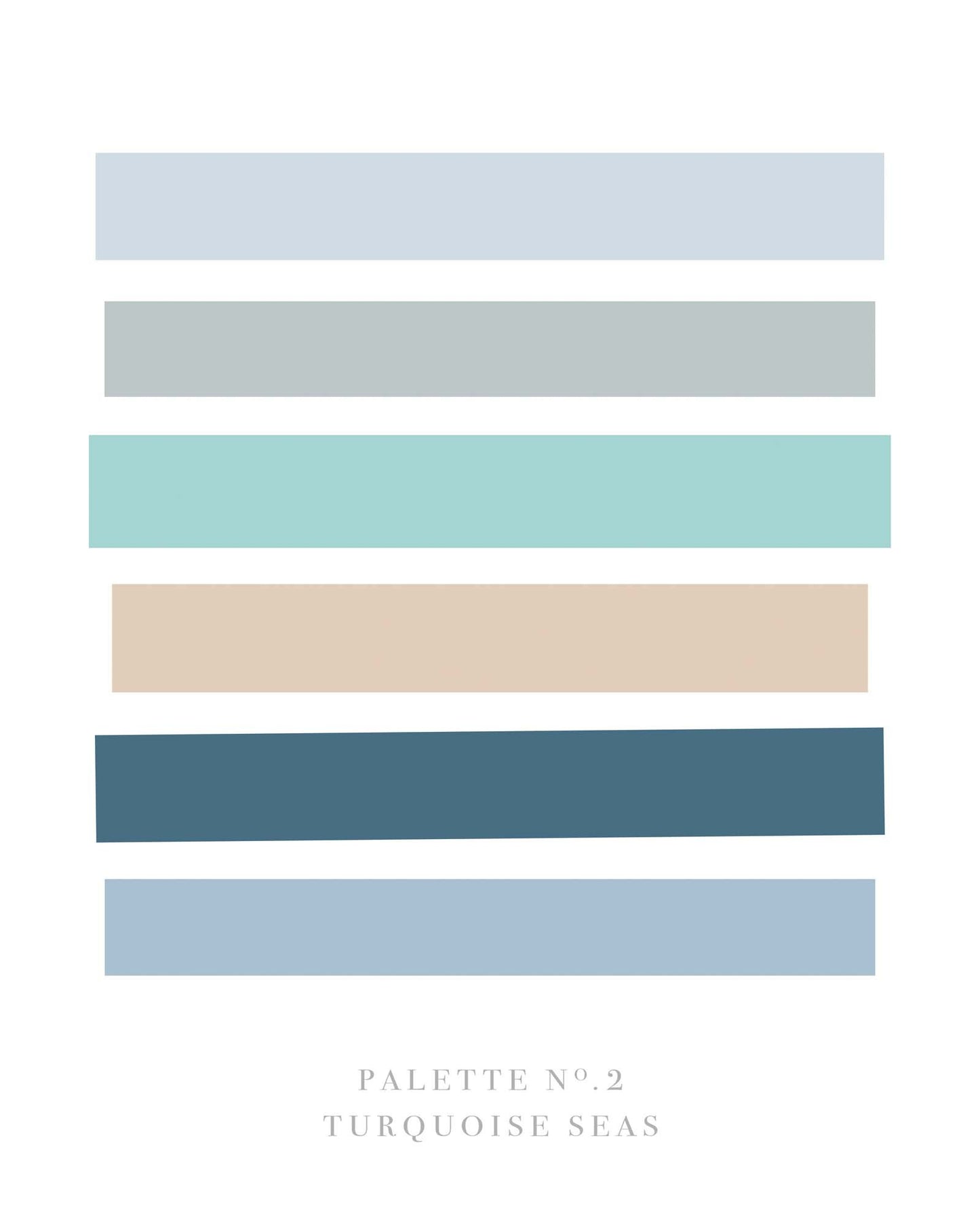 Palette No. 2 Turquoise Seas Framed Print - USTAD HOME