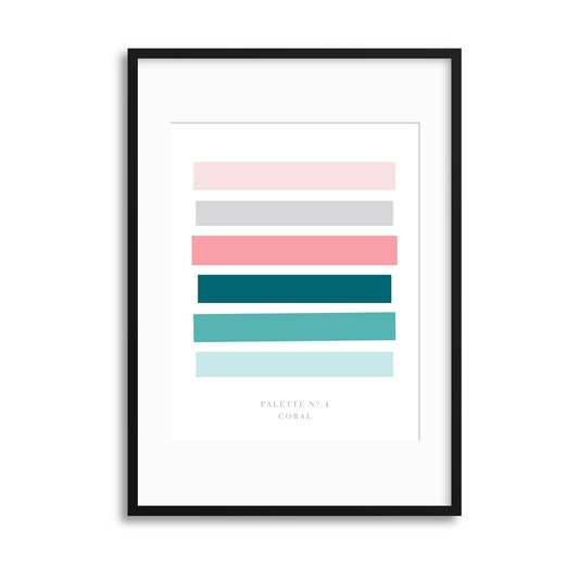 Palette No. 4 Coral Framed Print - USTAD HOME