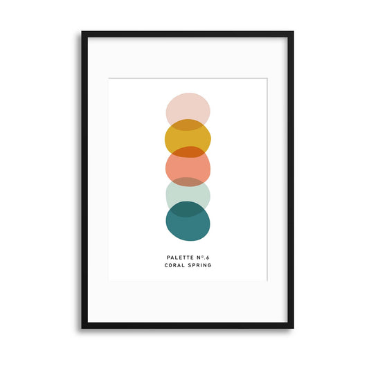 Palette No. 6 Coral Spring Framed Print - USTAD HOME