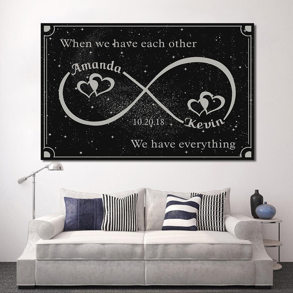 Deluxe "WHEN WE HAVE EACH OTHER" Personalized Canvas - USTAD HOME