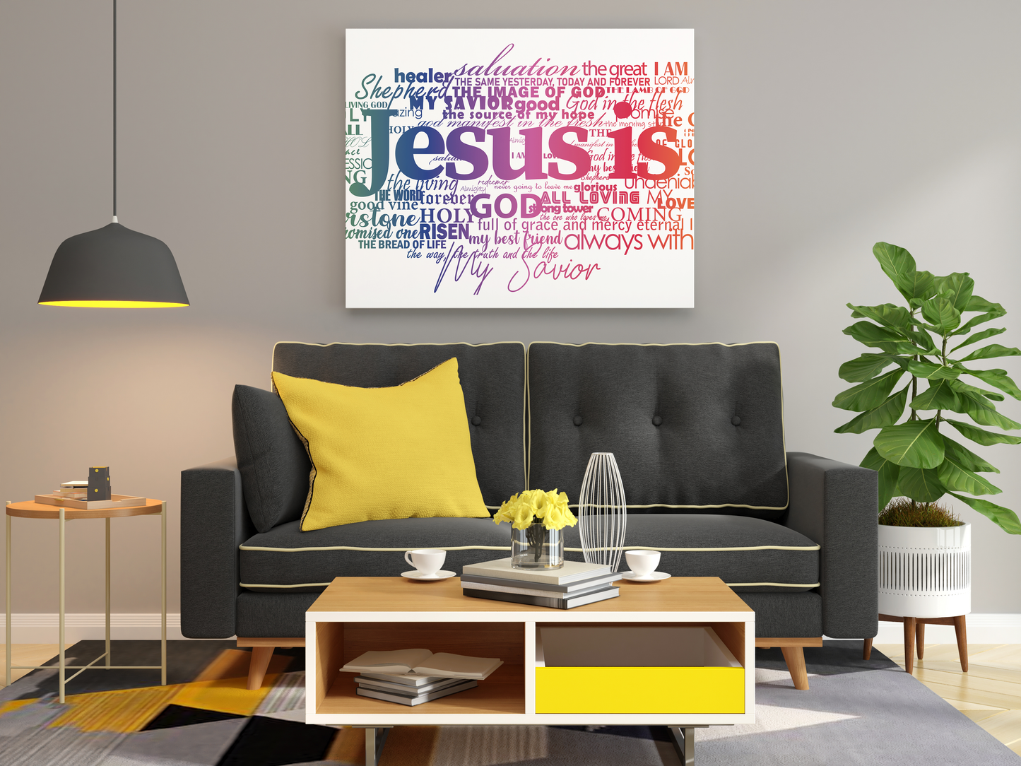 Powerful "JESUS" Canvas Print - USTAD HOME