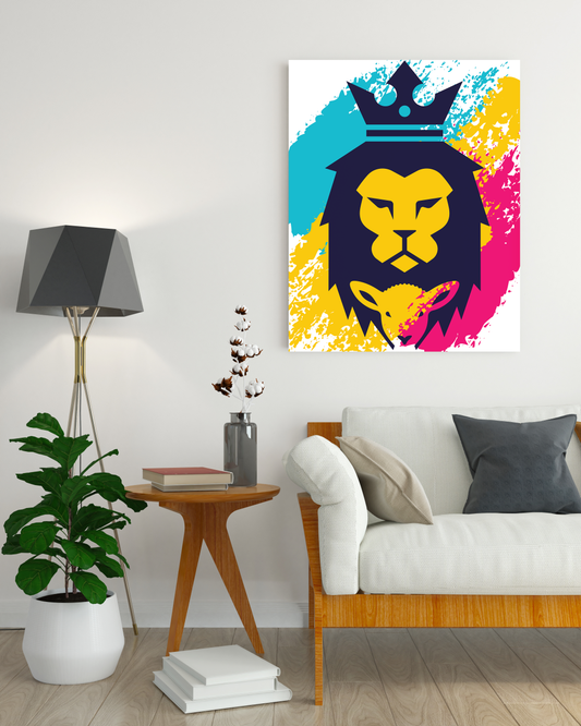 High-Quality "The Lion of Judah" Mixed-1 Canvas Print - USTAD HOME