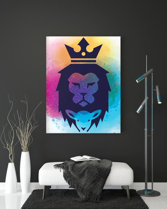 High-Quality "The Lion of Judah" Mixed-2 Canvas Print - USTAD HOME