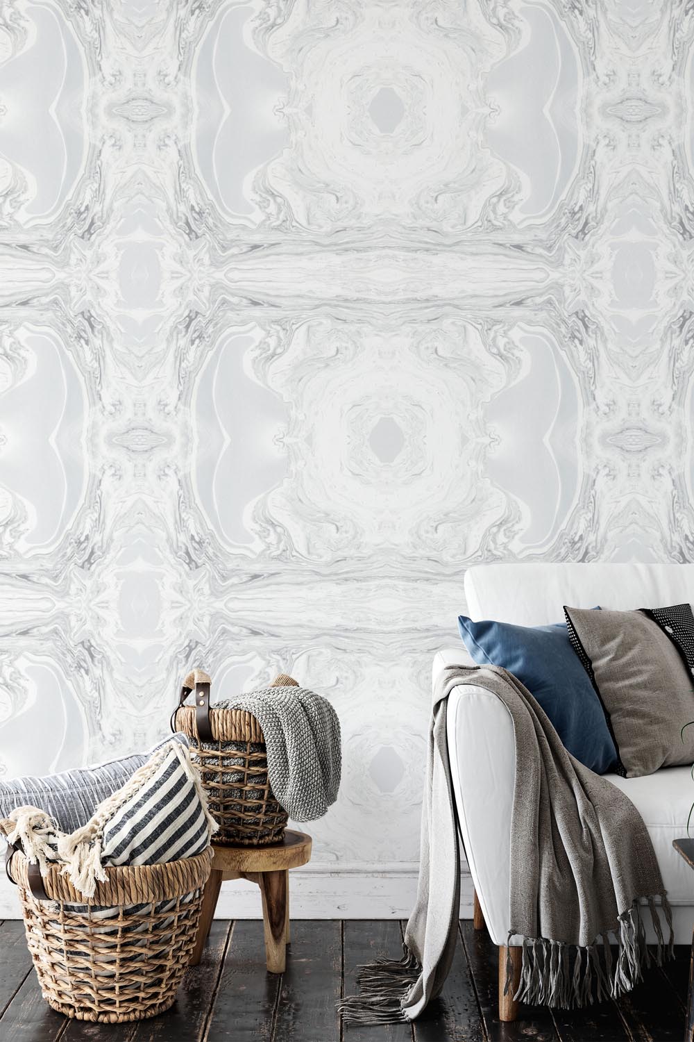 Marbled Paper Cloud Made-to-Measure Wallpaper - USTAD HOME