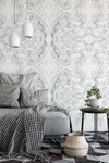 Marbled Paper Grey Made-to-Measure Wallpaper - USTAD HOME