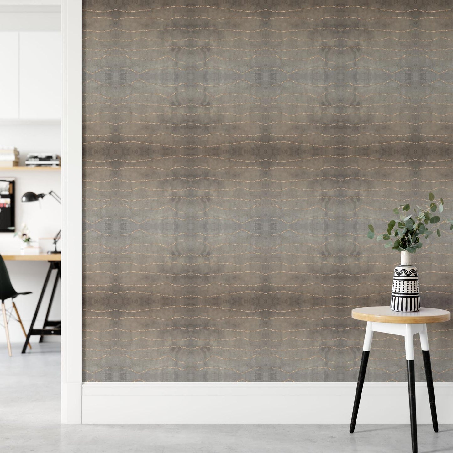 Waves Peat Made-to-Measure Wallpaper Waterproof for Rooms Bathroom Kitchen - USTAD HOME