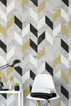 Herringbone Made-to-Measure Wallpaper Waterproof for Rooms Bathroom Kitchen - USTAD HOME