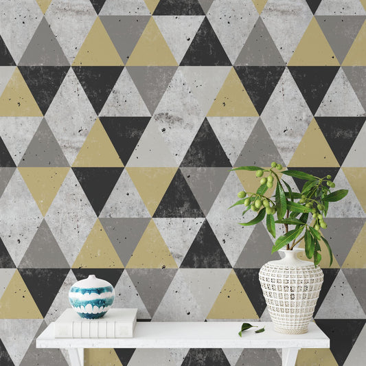 Triangle Made-to-Measure Wallpaper Waterproof for Rooms Bathroom Kitchen - USTAD HOME