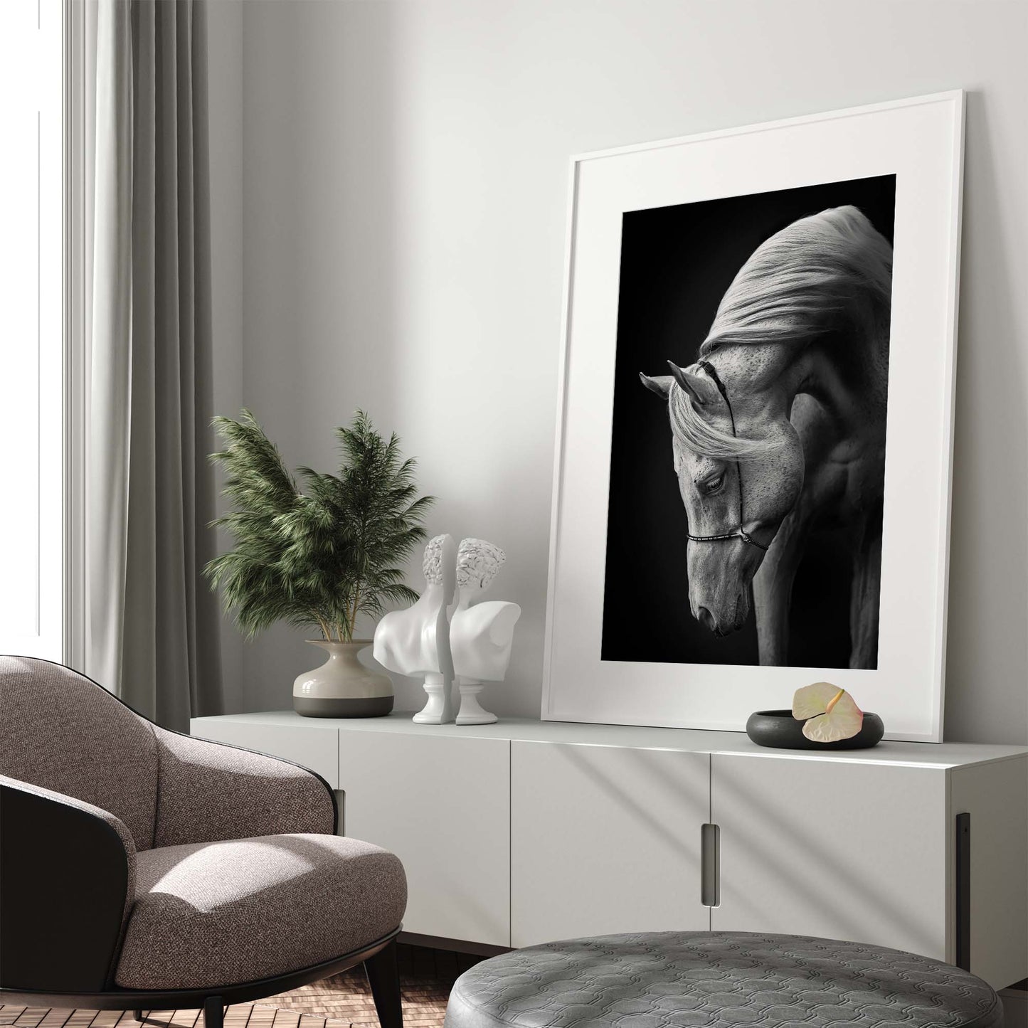 White Stallion by Ulrike Leinemann - USTAD HOME