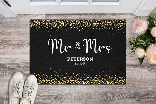 Mr. & Mrs. Personalized Doormat - USTAD HOME