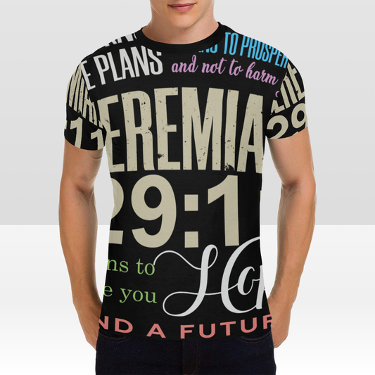 Amazing "JEREMIAH 29:11" Style-1 Print Unisex Black T-Shirt - USTAD HOME