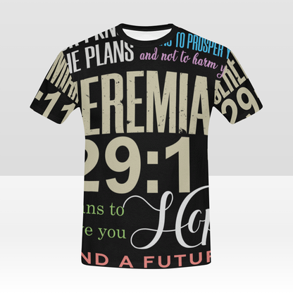Amazing "JEREMIAH 29:11" Style-1 Print Unisex Black T-Shirt - USTAD HOME