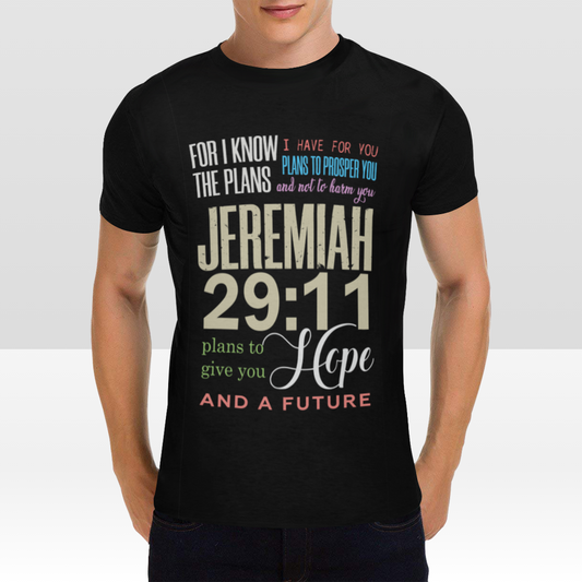 Amazing "JEREMIAH 29:11" Style-2 Print Unisex Black T-Shirt - USTAD HOME