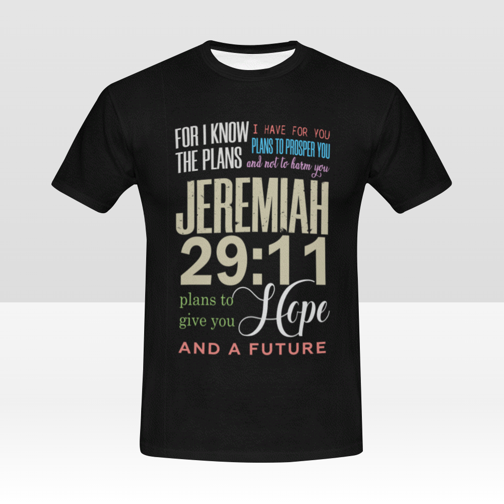 Amazing "JEREMIAH 29:11" Style-2 Print Unisex Black T-Shirt - USTAD HOME
