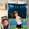 Personalised Tennis Sports Boy Blanket - USTAD HOME