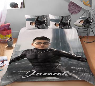 Personalised Black Panther 3-Piece Bedding Set - USTAD HOME