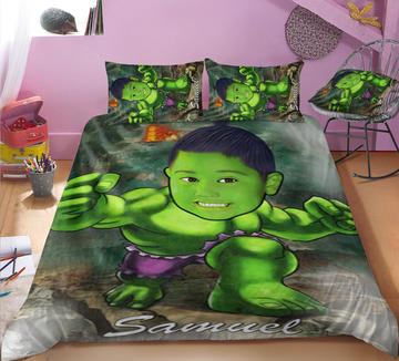 Personalised Hulk 3-Piece Bedding Set - USTAD HOME