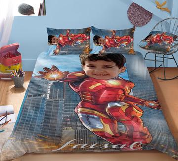 Personalised Iron Man 3-Piece Bedding Set - USTAD HOME