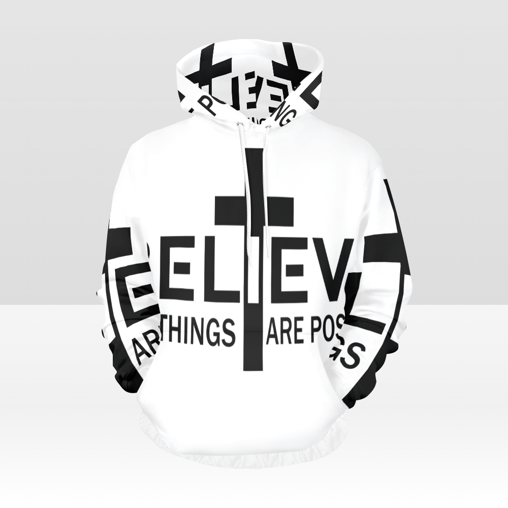 Exclusive "Believe All Things Are Possible" Print Unisex Hoodie - USTAD HOME