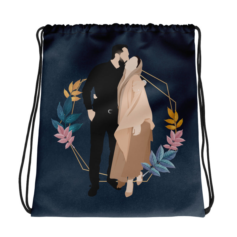 Personalized Faceless Illustration Photo Design Tote Bag w/ Pocket - USTAD HOME