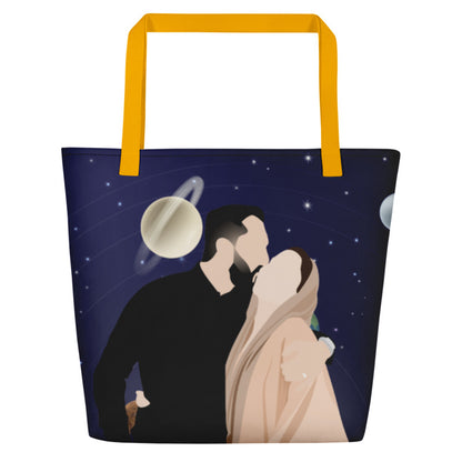 Personalized Faceless Illustration Photo Design Tote Bag w/ Pocket - USTAD HOME