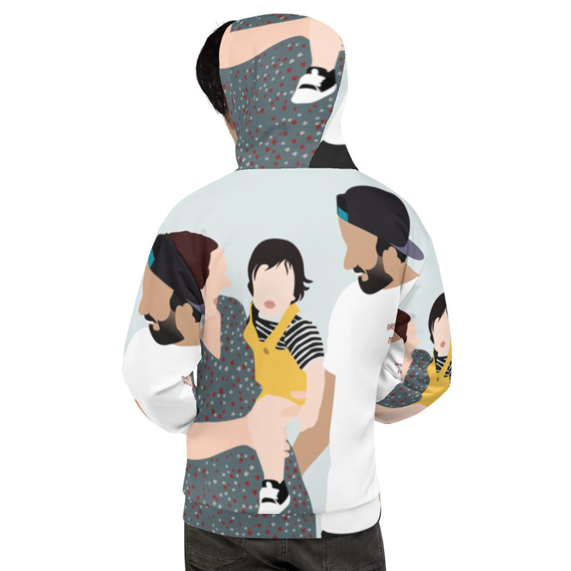 Personalised Faceless Illustration Photo Design All Over Print Unisex Hoodie - USTAD HOME