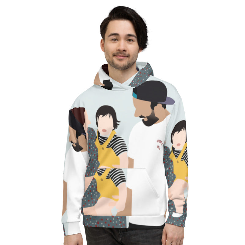 Personalised Faceless Illustration Photo Design All Over Print Unisex Hoodie - USTAD HOME