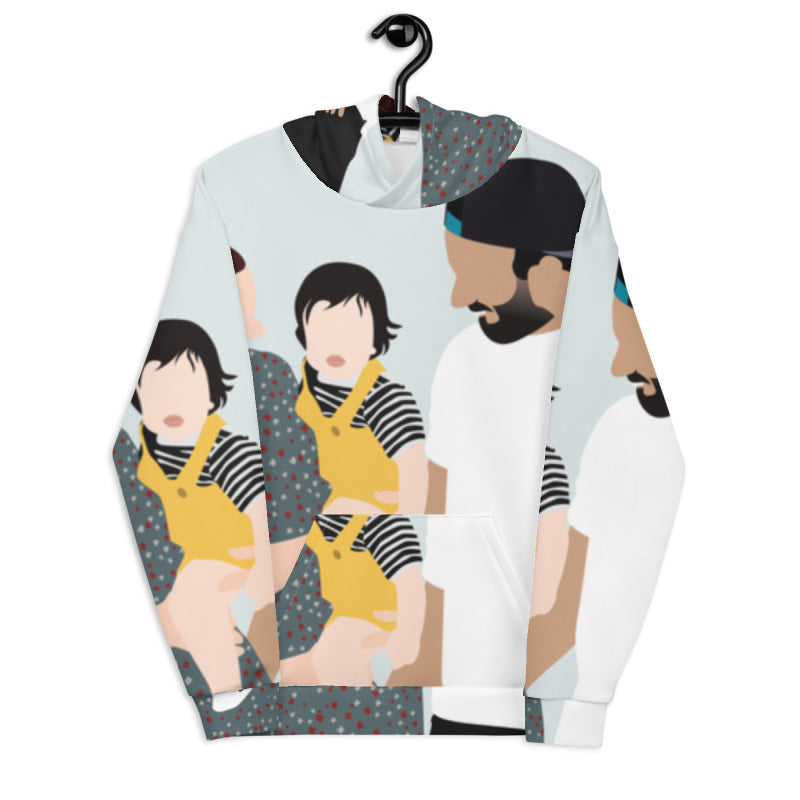 Personalised Faceless Illustration Photo Design All Over Print Unisex Hoodie - USTAD HOME