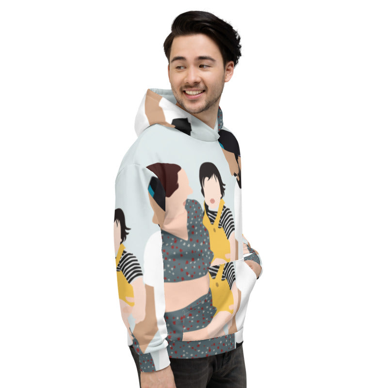 Personalised Faceless Illustration Photo Design All Over Print Unisex Hoodie - USTAD HOME