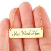 You'll Move Mountains Luxury Horizontal Bar Necklace - USTAD HOME