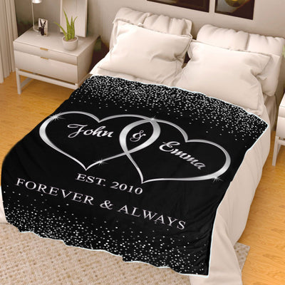 For The Closest To Your Heart Couples Blanket - USTAD HOME