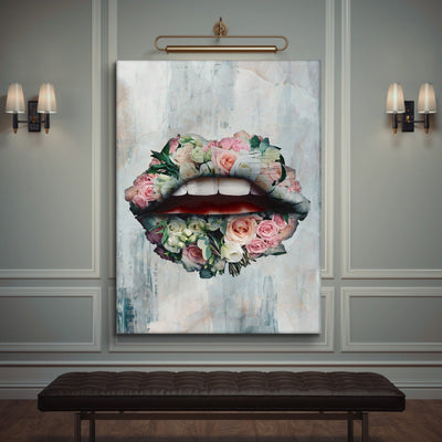 High-Quality "Bouquet Lips" Canvas - USTAD HOME