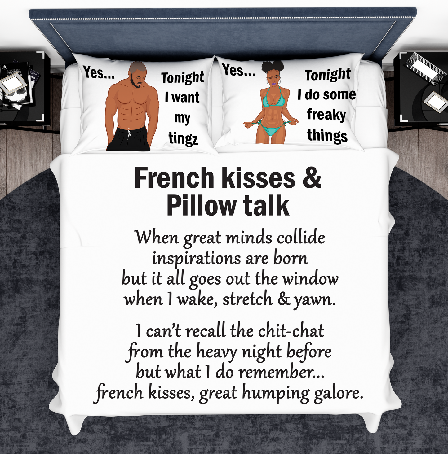 Custom PillowTalk Dirty Talk 3-Piece Bedding Sets - USTAD HOME