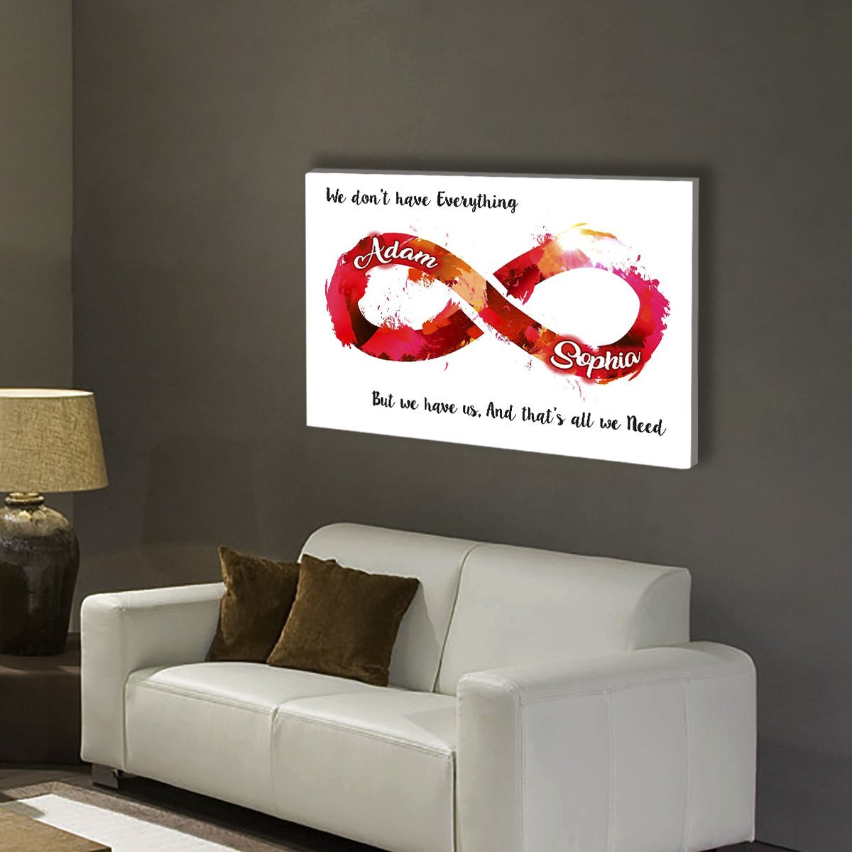 Colorful "ALL I NEED IS WITH YOU ALWAYS" Canvas - USTAD HOME