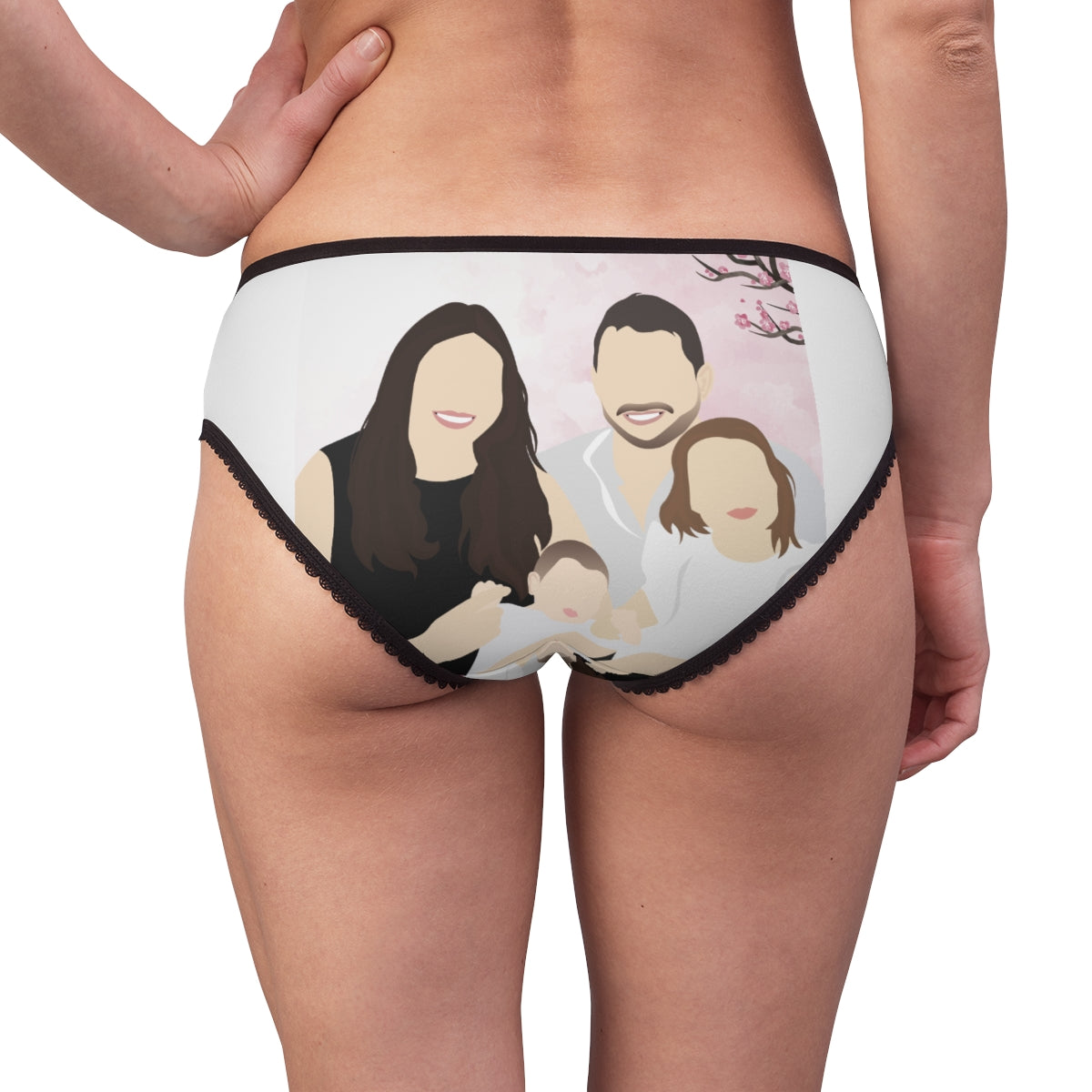 Personalized Faceless Illustration Multi Photo Design Panties - USTAD HOME