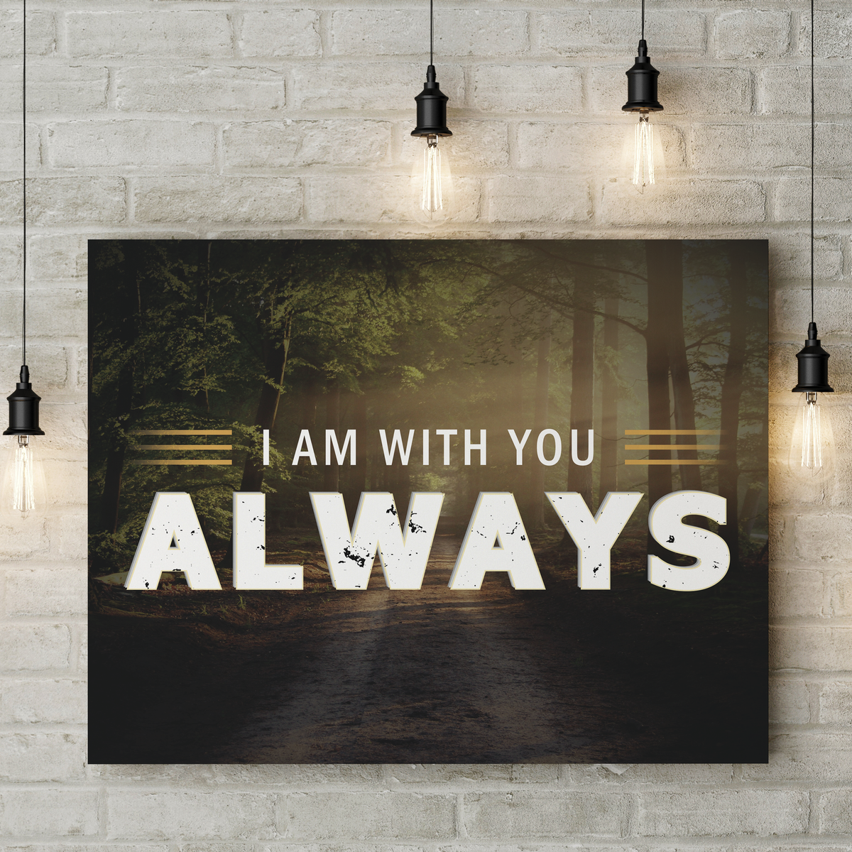 Exclusive "I am with you always" Canvas Print - USTAD HOME