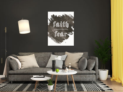Motivating "Faith Over Fear" Canvas Print - USTAD HOME