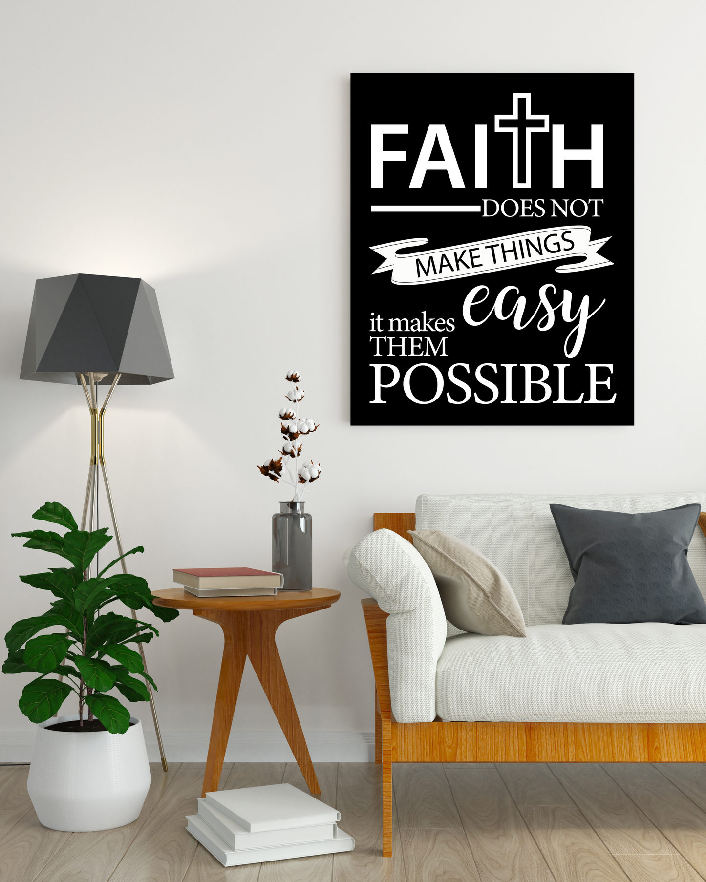 Impressive "FAITH" Canvas Print - USTAD HOME
