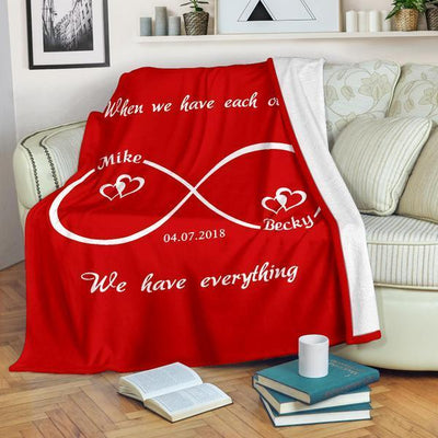 Infinity Love Personalized Couples Blanket - USTAD HOME