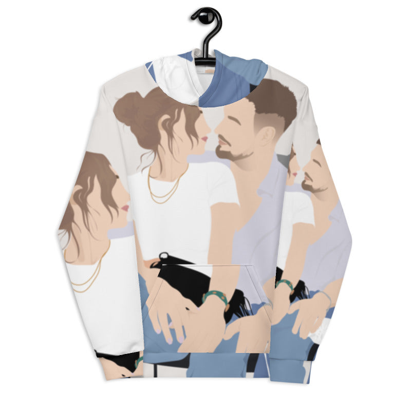 Personalised Faceless Illustration Photo Design All Over Print Unisex Hoodie - USTAD HOME