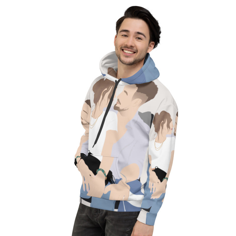 Personalised Faceless Illustration Photo Design All Over Print Unisex Hoodie - USTAD HOME