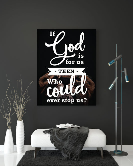 Inspirational "God is for us" Canvas Print - USTAD HOME