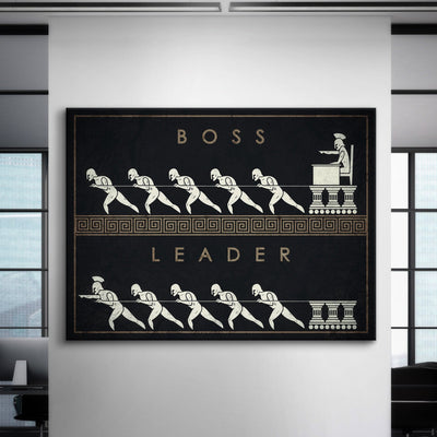 Premium "Boss vs. Leader" Canvas - USTAD HOME