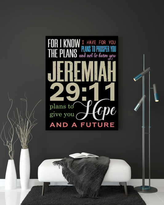 Marvelous "JEREMIAH 29:11" Canvas Print - USTAD HOME