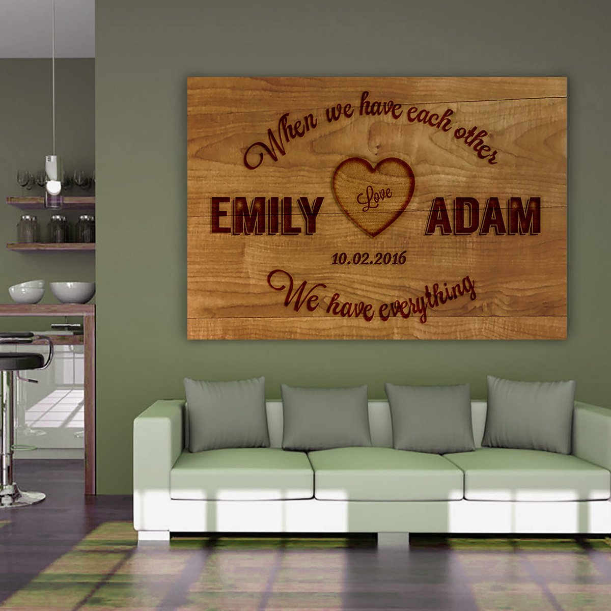 Magnificent "LOVE EACH OTHER" Couple Canvas - USTAD HOME