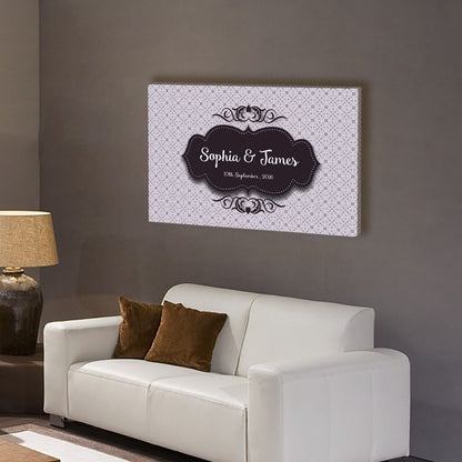 Premium Custom Canvas With Your Names & Date - USTAD HOME
