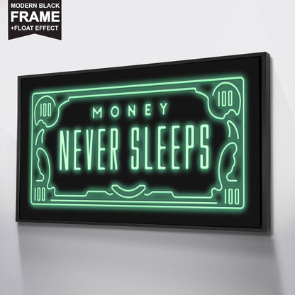 Empowering "Money Never Sleeps" Canvas - USTAD HOME